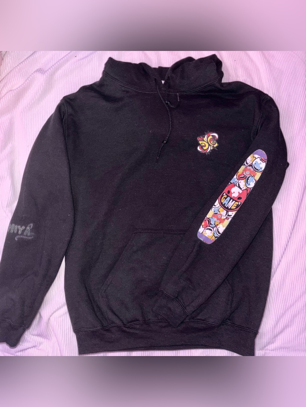 SK8 Infinity Black Graphic Hoodie